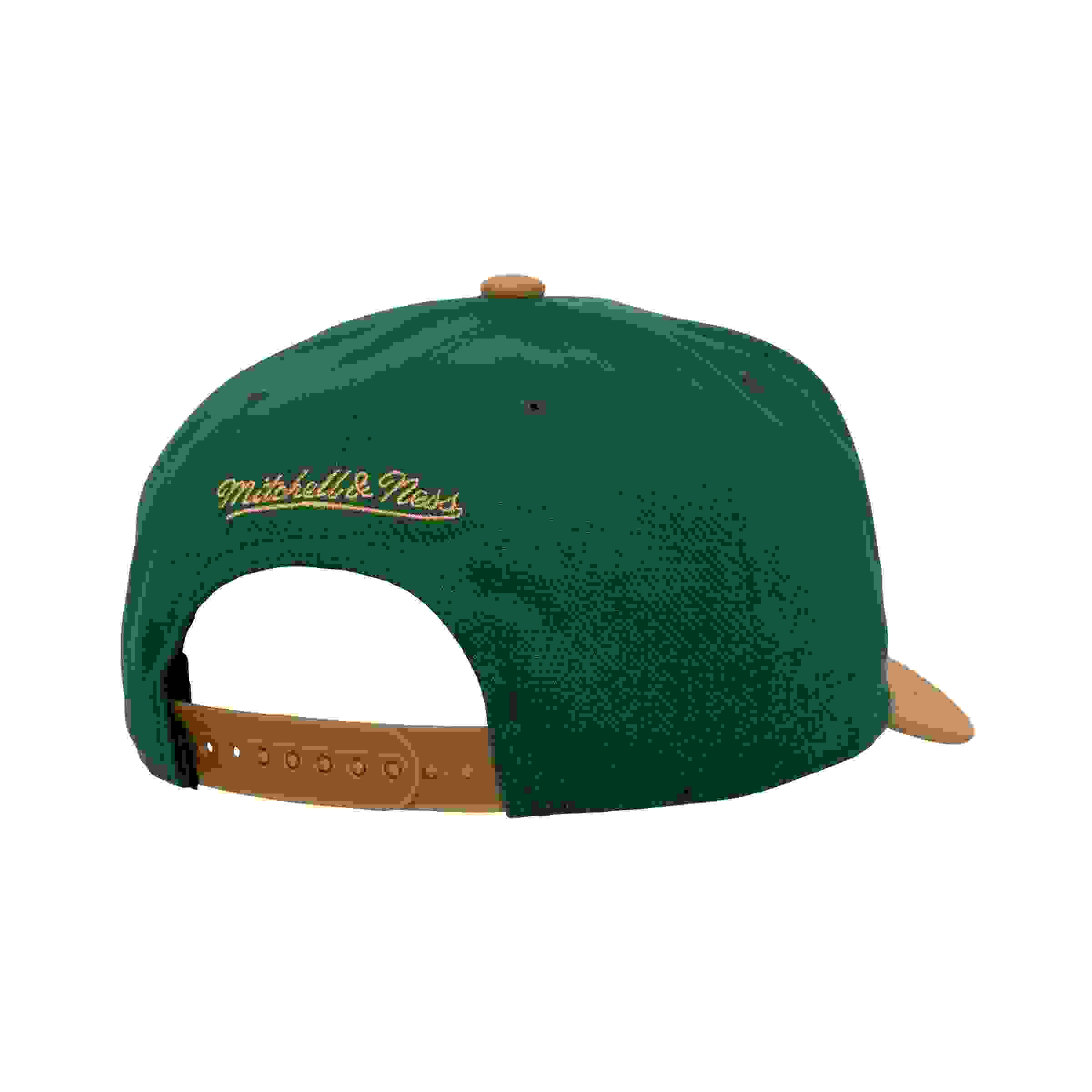 Mitchell & Ness Oakland Athletics Side Script Green Snapback Hat